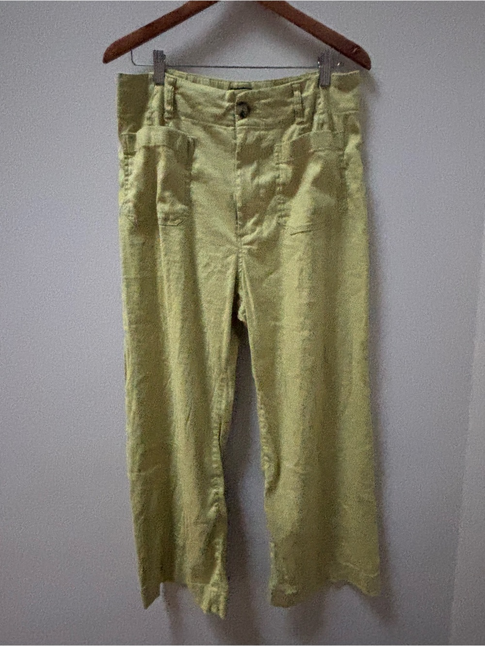 Maeve Colette Linen Stretch High Rise Cropped pants